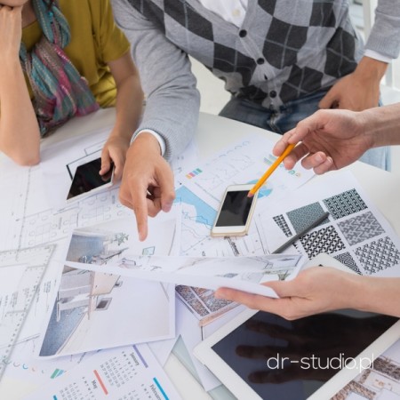 Cropped image of design team planning a new project